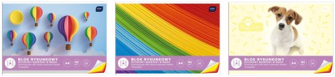 Blok rysunkowy bloki A4 kolorowy 80g 20k [mm:] 210x297 Interdruk (BLRK)