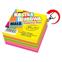 Kostka papierowa klejona kolor fluo mix [mm:] 84x84x 35 Protos