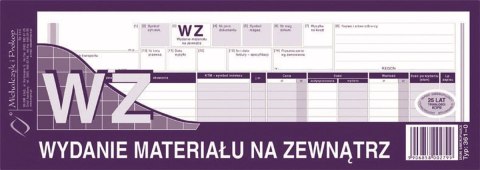 Druk samokopiujący Michalczyk i Prokop WZ wydanie materiału na zewnątrz 1/2 A4 80k. (361-0) Druk samokopiujący Michalczyk i Prokop WZ wydanie materiału na zewnątrz 1/2 A4 80k. (361-0)