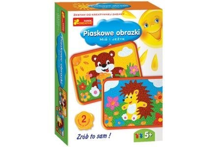 Zestaw kreatywny do składania Ranok Creative PIASKOWE OBRAZKI MIŚ I JEŻYK (03583)