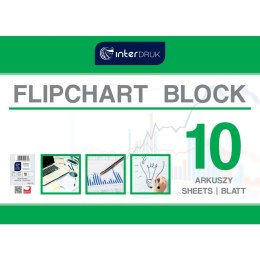 Blok do tablic flipchart A1 10k. 80g czysty [mm:] 1000x640 Interdruk (FLI10)