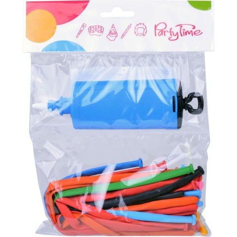 Balon gumowy Arpex do modelowania z pompką 20 szt. mix (K5143) Balon gumowy Arpex do modelowania z pompką 20 szt. mix (K5143)