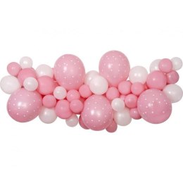 Girlanda balonowa baby pink, 65 szt. Godan (031355)