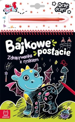 Książeczka edukacyjna Bajkowe postacie. Zdrapywanka z rysikiem Aksjomat