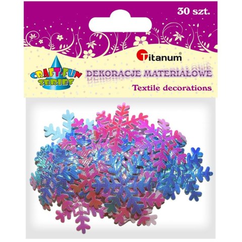 Ozdoba materiałowa Titanum Craft-Fun Series płatki śniegu (F026) Ozdoba materiałowa Titanum Craft-Fun Series płatki śniegu (F026)