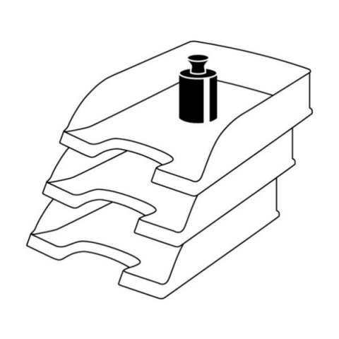 Szuflada na dokumenty Plus czarny polistyren PS [mm:] 360x255x 70 Leitz (52272095)