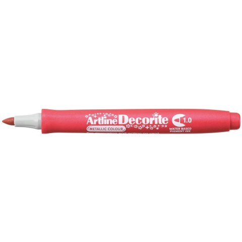 Marker permanentny Artline metaliczny decorite, czerwony 1,0mm pędzelek końcówka (AR-033 2 8)