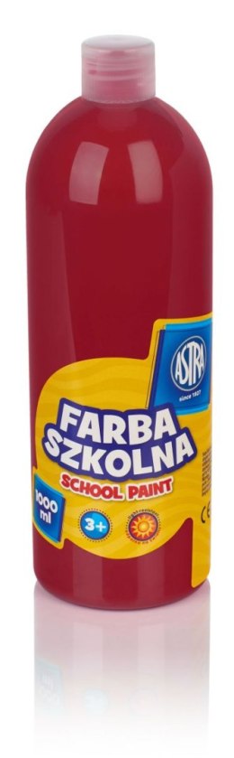 Farby plakatowe Astra szkolne kolor: czerwony ciemny 1000ml 1 kolor.