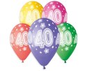 Balon gumowy Godan z nadrukiem liczby 40 5 szt mix 330mm 13cal (GS120/40)