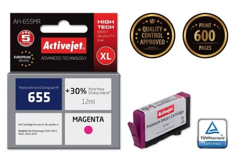 Tusz (cartridge) alternatywny Activejet HP 655 CZ111AE różowy (EXPACJAHP0216) Tusz (cartridge) alternatywny Activejet HP 655 CZ111AE różowy (EXPACJAHP0216)