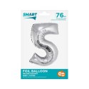 Balon foliowy Godan Smart cyfra 5 srebrna 76cm (CH-SSR5)