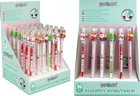 Długopis wymazywalny Fun&Joy CHRISTMAS niebieskie 0,7mm Długopis wymazywalny Fun&Joy CHRISTMAS niebieskie 0,7mm