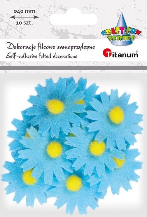 Ozdoba filcowa Titanum Craft-Fun Series kwiaty samoprzylepna (7534B) Ozdoba filcowa Titanum Craft-Fun Series kwiaty samoprzylepna (7534B)