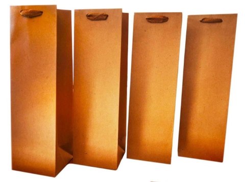 Torba prezentowa torebka LUX kraft na butelkę [mm:] 110x360x 100 Rozette (5907354056187)