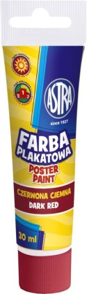 Farby plakatowe Astra kolor: czerwony ciemny 30ml 1 kolor.