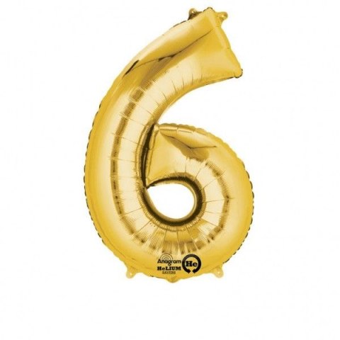 Balon foliowy Anagram MINI CYFRA 6 ZŁOTY (3308701) Balon foliowy Anagram MINI CYFRA 6 ZŁOTY (3308701)