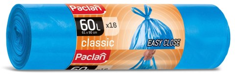 Worek na śmieci Paclan kolor: niebieski 60L 16 szt (137320) Worek na śmieci Paclan kolor: niebieski 60L 16 szt (137320)