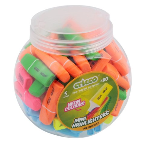 Zakreślacz Cricco mini neon 80 szt, mix (CR390PB80) Zakreślacz Cricco mini neon 80 szt, mix (CR390PB80)