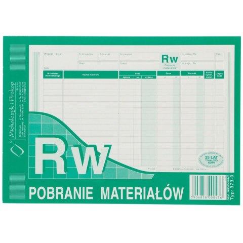 Druk samokopiujący Pobranie materiału (wielokopia) A5 A5 80k. Michalczyk i Prokop (373-3)