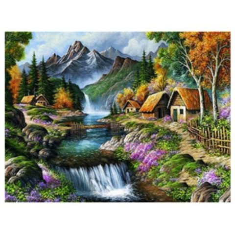 Zestaw kreatywny Norimpex Diamentowa mozaika domki nad rzeką 40x30cm (NO-1007419) Zestaw kreatywny Norimpex Diamentowa mozaika domki nad rzeką 40x30cm (NO-1007419)