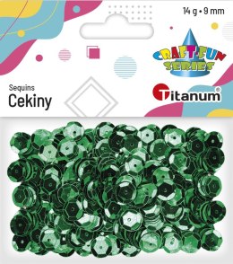 Cekiny Titanum Craft-Fun Series okrągłe 9mm zielone 14g (268301)