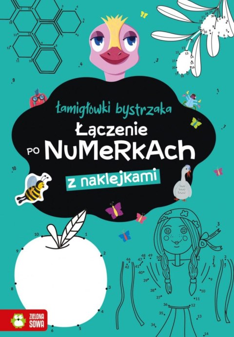 Książeczka edukacyjna Zielona Sowa Łamigłówki bystrzaka Łączenie po numerkach