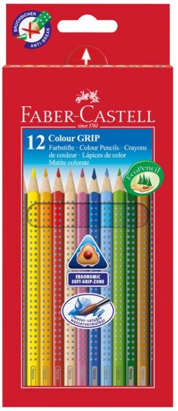 Kredki ołówkowe Faber Castell Grip 12 kol. (112412)