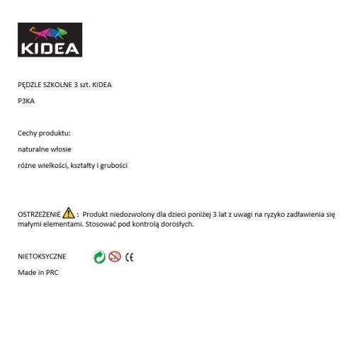 Pędzel Kidea KIDART (P3KA) Pędzel Kidea KIDART (P3KA)