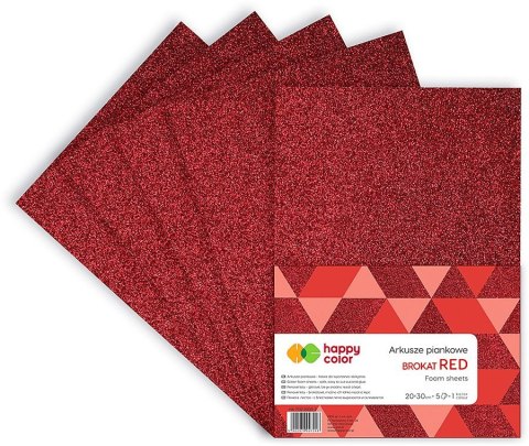 Arkusz piankowy kolor: czerwony 5 ark. [mm:] 20x30 Happy Color (HA 7132 2030-2)