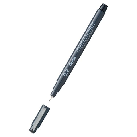 Cienkopis Pentel POINTLINER czarny, czarny 1kol. (S209-2A)