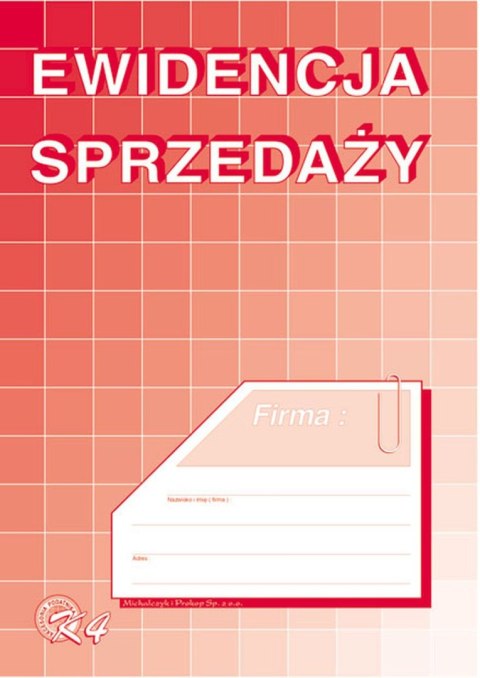 Druk offsetowy Michalczyk i Prokop Ewidencja sprzedaży A5 32k. (K-4) Druk offsetowy Michalczyk i Prokop Ewidencja sprzedaży A5 32k. (K-4)