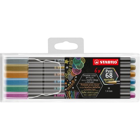 Flamaster Stabilo Pen 68 metallic 6 kol. (6806/8-11-01) Flamaster Stabilo Pen 68 metallic 6 kol. (6806/8-11-01)