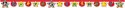 Wstążka Godan banner playful mickey happy birthdayx2,5 [mm x m] czerwona (81514)