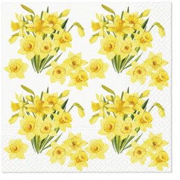 Serwetki Tete Daffodills Bouquets mix bibuła [mm:] 330x330 Paw (TL120600)