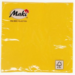 Serwetki Pol-mak żółty papier [mm:] 330x330 (40)