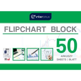 Blok do tablic flipchart 50k. 80g czysty [mm:] 1000x640 Interdruk (FLI50)