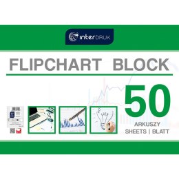 Blok do tablic flipchart 50k. 80g czysty [mm:] 1000x640 Interdruk (FLI50)