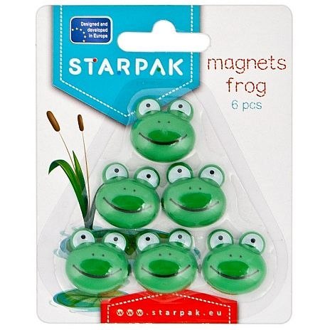 Magnes żabki zielone śr. 25mm Starpak (438889) 6 sztuk