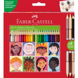 Kredki ołówkowe Faber Castell Children of the world 24+3 kol. (511515 FC)