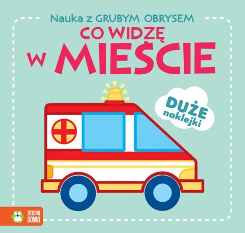 Książeczka edukacyjna Zielona Sowa Nauka z grubym obrysem. Co widzę w mieście Książeczka edukacyjna Zielona Sowa Nauka z grubym obrysem. Co widzę w mieście