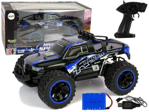 Samochód Lean Terenowy Off-Road R/C 2.4 G Amortyzatory 1:12 Niebieskie (9954)