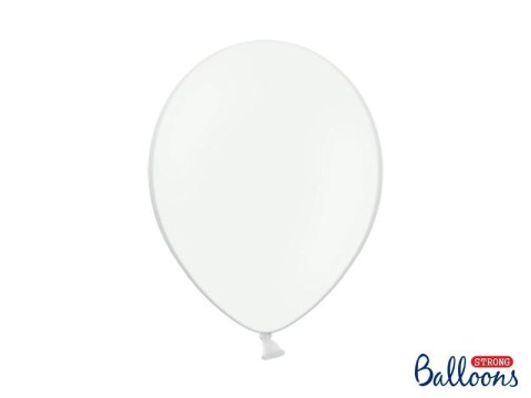 Balon gumowy Partydeco Strong w kolorze Pastel Pure White 30cm, 100szt. biały 300mm (SB14P-008)