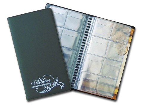 Klaser numizmatyczny Z NOTESEM czarny [mm:] 108x195 Warta (112-016)