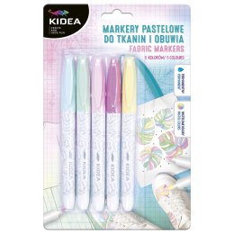 Marker specjalistyczny Kidea Pastel do tkanin, mix okrągła końcówka (MPOT5KA)