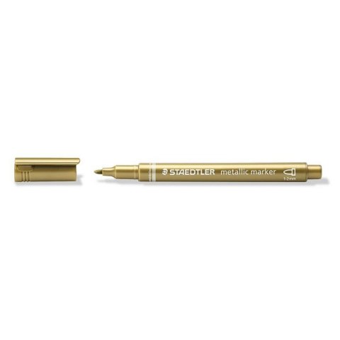 Marker permanentny Staedtler metaliczny, złoty 1,0-2,0mm okrągła końcówka (8323-11) Marker permanentny Staedtler metaliczny, złoty 1,0-2,0mm okrągła końcówka (8323-11)