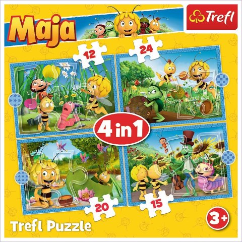 Puzzle Trefl Pszczółka Maja 4w1 el. (34356) Puzzle Trefl Pszczółka Maja 4w1 el. (34356)