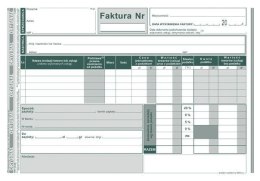 Druk samokopiujący Faktura wzór pełny dla prowadzących sprzedaż w cenach brutto A5 80k. Michalczyk i Prokop (143-3E)