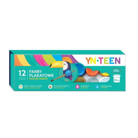 Farby plakatowe Yn-teen kolor: mix 20ml 12 kolor.