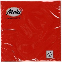 Serwetki Pol-mak czerwony papier [mm:] 330x330 (07)