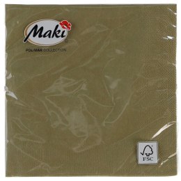 Serwetki Pol-mak khaki bibuła [mm:] 330x330 (00051)